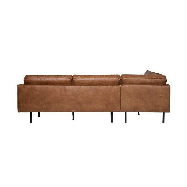 Divano angolare marrone (con penisola a sinistra/a L) con rivestimento in finta pelle Rodeo – WOOOD-image-4