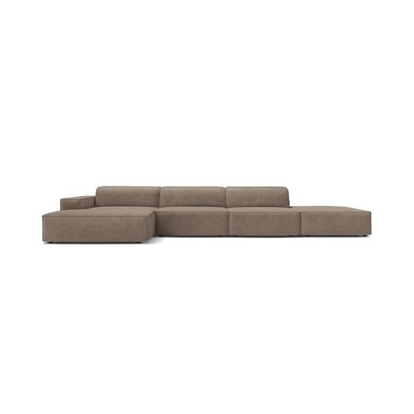 Divano angolare componibile beige (con penisola a sinistra/con chaise lounge) Jodie – Micadoni -image-2