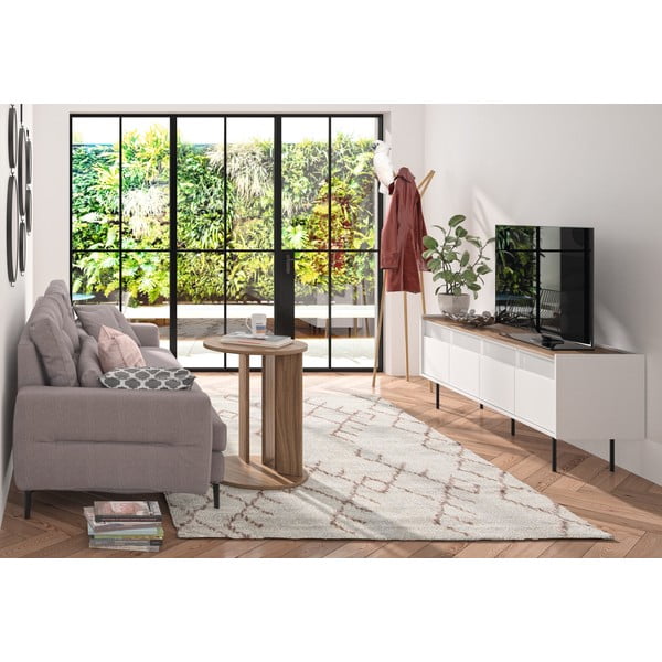 Tavolino rotondo con piano in noce ø 50 cm Nora - TemaHome-image-4