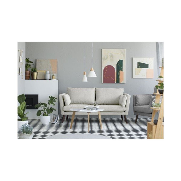 Divano a 3 posti beige chiaro Elena - Mazzini Sofas-image-3