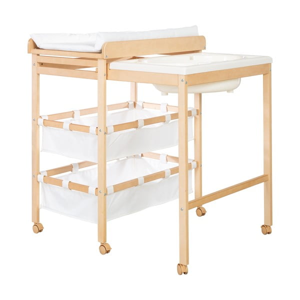 Fasciatoio bianco/di colore naturale con effetto betulla Baby Pool – Roba-image-2