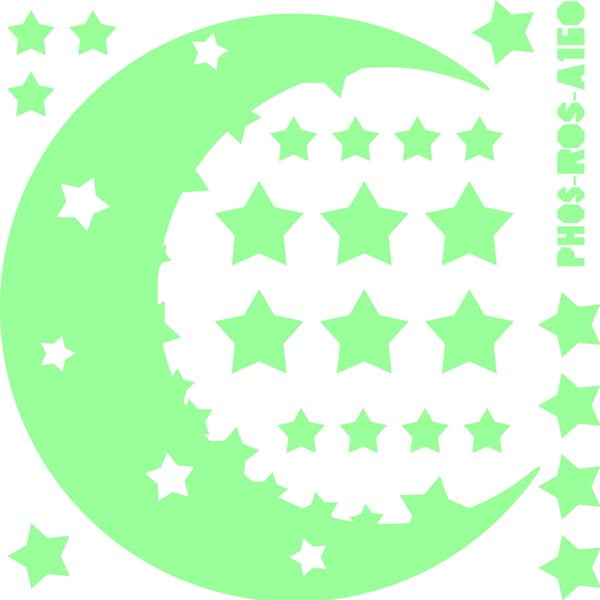 Adesivo fosforescente Fanastick Fanastick Luna e Stelle - Ambiance-image-1