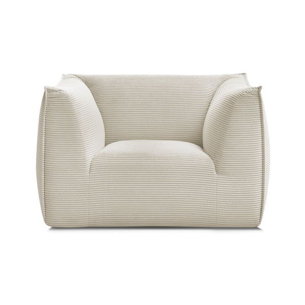 Poltrona beige con rivestimento in velluto a coste Giorgia – Bobochic Paris-image-3