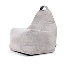 Puof a sacco grigio chiaro con rivestimento in velluto a coste Play Amuse – SLOWDOWN