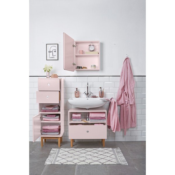 Mobile bagno sospeso rosa con specchio 50x58 cm Color Bath - Tom Tailor-image-2