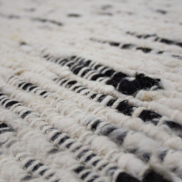 Tappeto grigio/avorio in lana tessuto a mano 140x200 cm Ellsa  – Flair Rugs-image-3