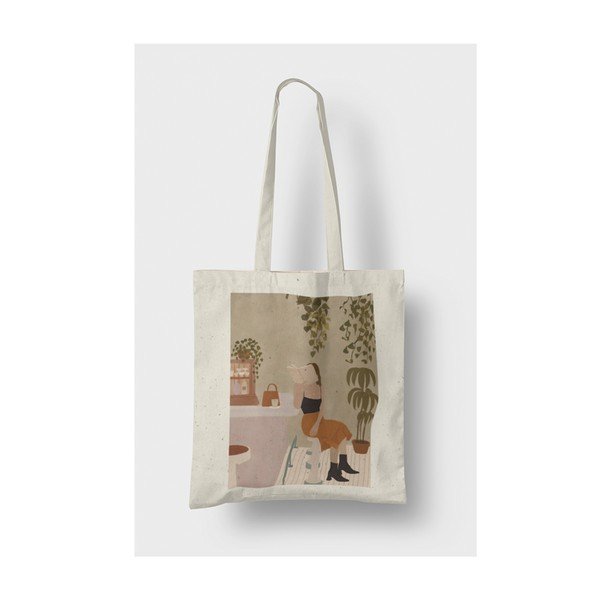 Borsa in tessuto beige - Kate Louise