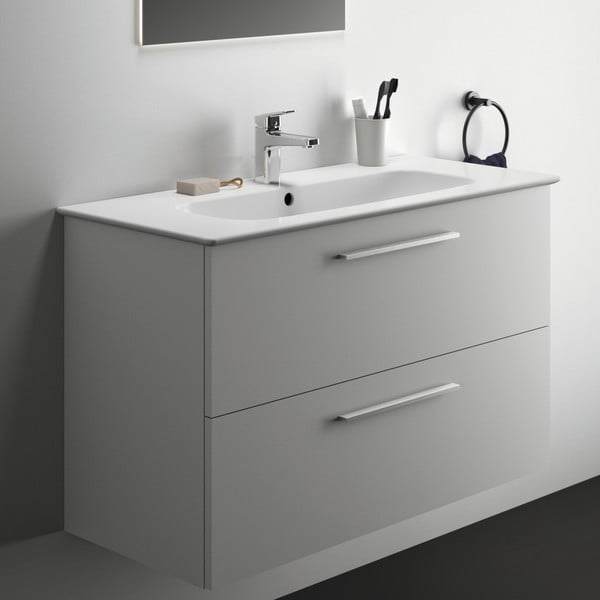 Mobile da lavabo bianco a sospensione 100x63 cm i.Life A - Ideal Standard-image-1