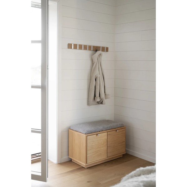 Panca in colore naturale effetto rovere 70 cm Confetti - Rowico-image-1