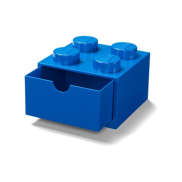 Scatola da tavolo blu con cassetto , 15 x 16 cm - LEGO®-image-3