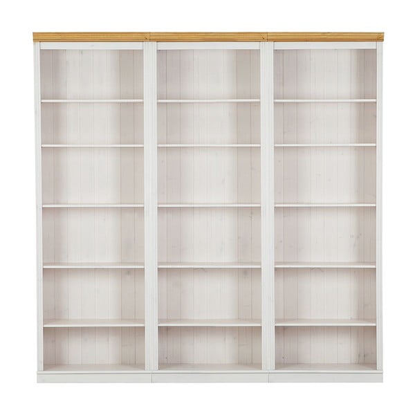 Libreria in legno di pino bianco 222x223 cm Anita - Støraa