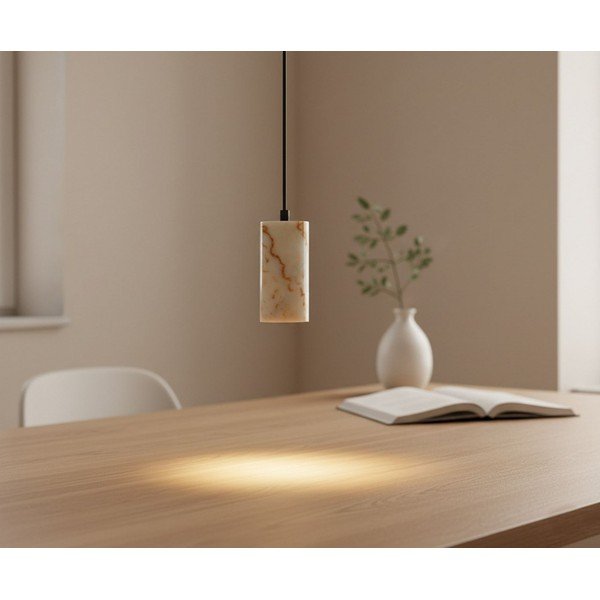 Lampadario color crema con paralume in marmo ø 6,5 cm Selma – Opviq lights-image-2