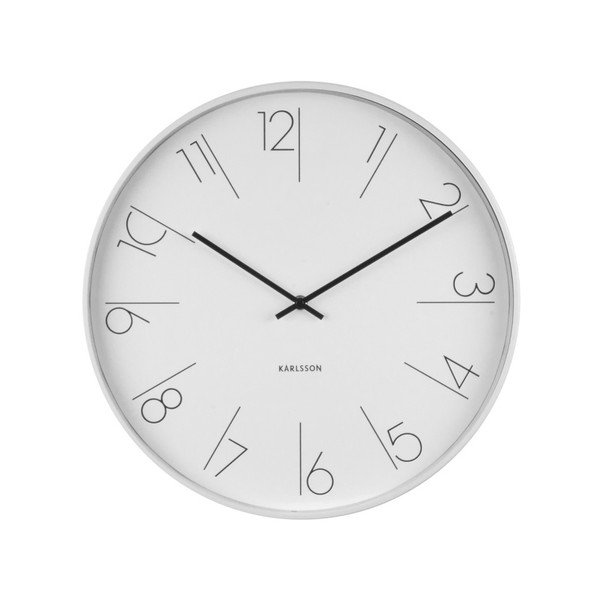 Bílé hodiny Present Time Elegant