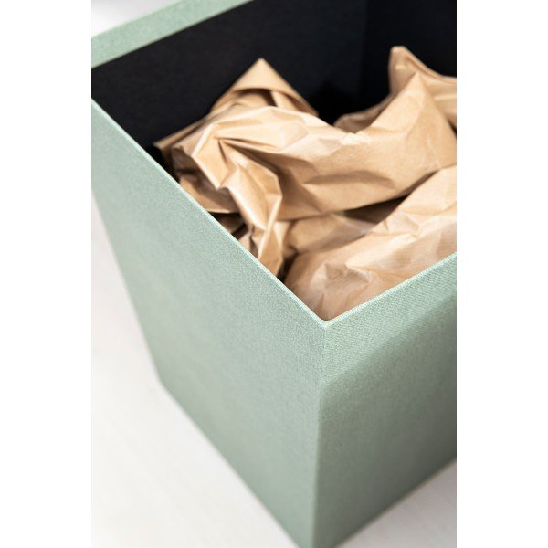 Cestino per la spazzatura color foglia di tè Sofia Canvas Paper Laminate – Bigso-image-3