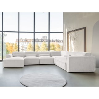 Divano angolare componibile color crema (con penisola a destra/a forma di "U") Flex Felix – Miuform