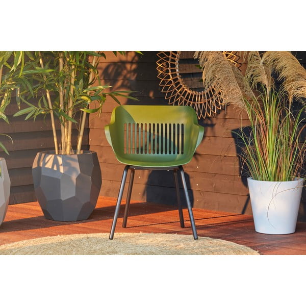 Set di 2 sedie da giardino in plastica verde scuro Jill Rondo - Hartman-image-1