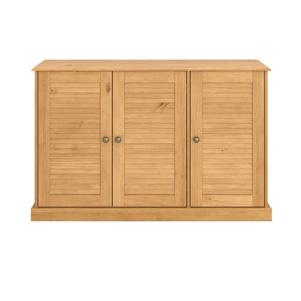 Credenza colore naturale chiaro in pino massiccio 125x80x38 cm Edith – Støraa