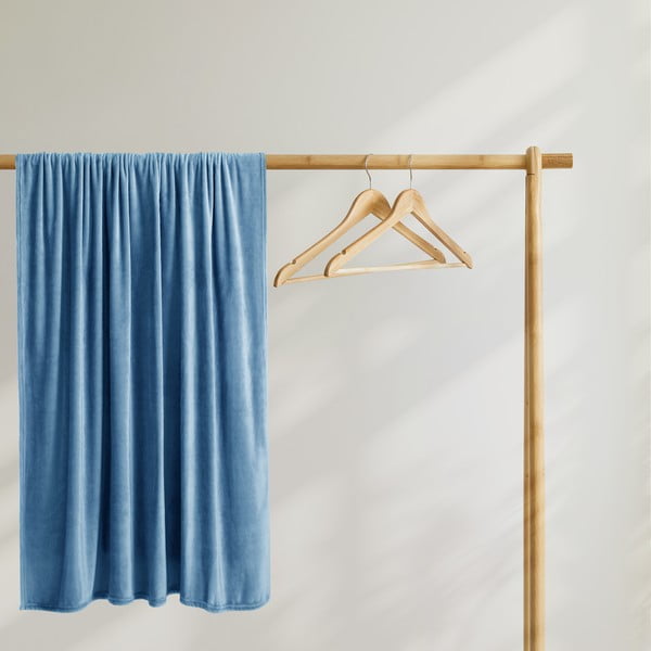 Coperta in microfibra blu scuro, 160 x 210 cm Mic - DecoKing-image-4