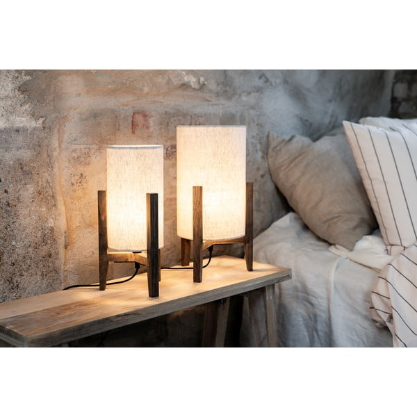 Lampada da tavolo beige con paralume in tessuto (altezza totale 39 cm) Eruca – Markslöjd-image-2