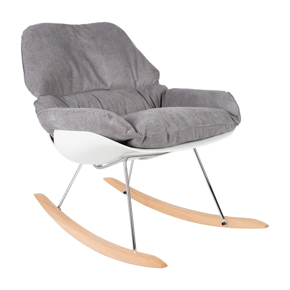 Sedia a dondolo grigia Rocky - White Label | Poltrone