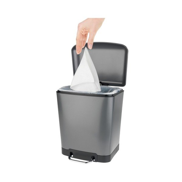 Cestino a pedale grigio Studio, 6 l - Wenko-image-2