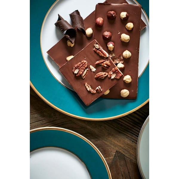 Piatto da dessert in porcellana color petrolio ø 20,5 cm Ginger - Côté Table-image-2