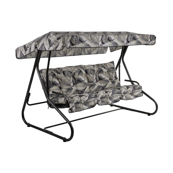 Dondolo da giardino grigio in metallo Milano – Dajar-image-1