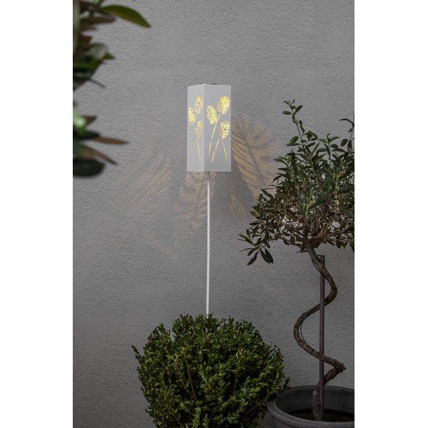 Decorazione a luce solare LED in metallo bianco Albaleaf - Star Trading-image-2