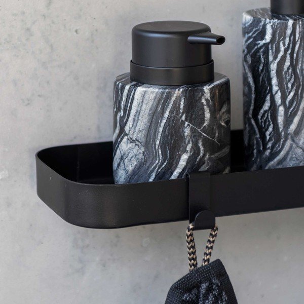 Scaffale da bagno in acciaio nero montato a parete Carry - Mette Ditmer Denmark-image-2