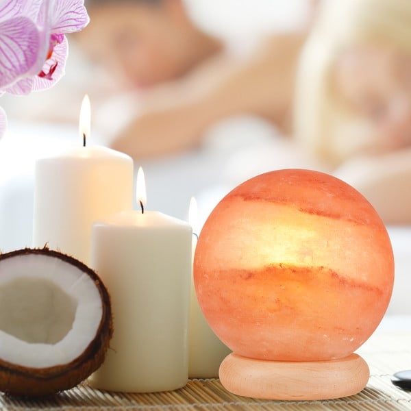 Lampada di sale arancione, altezza 16 cm Sally - LAMKUR-image-2