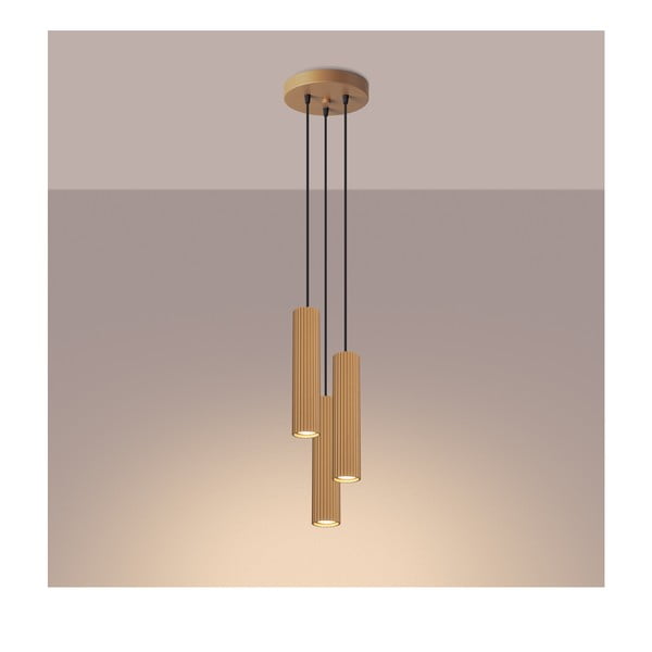 Lampadario dorato ø 19,5 cm Gleam – Sollux-image-2