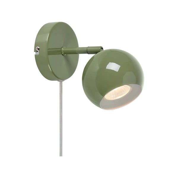 Lampada da parete verde con alimentazione a corrente Pop – Markslöjd