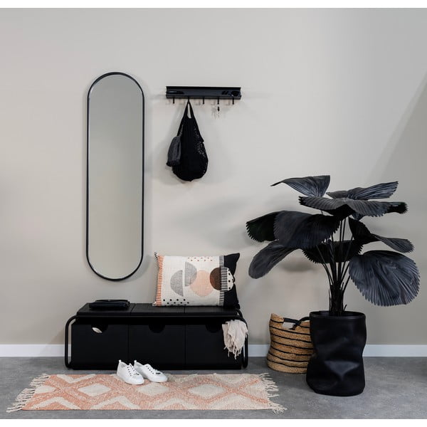 Attaccapanni da parete nero in metallo con scaffale 50 cm Easy – Spinder Design-image-2