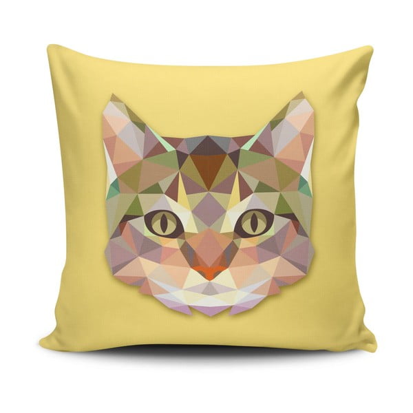 Federa in misto cotone Cat, 45 x 45 cm - Cushion Love