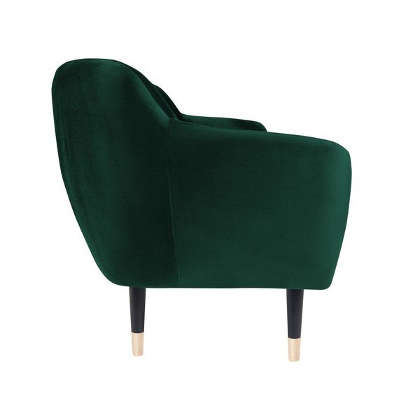 Divano verde con gambe nere Benito, 158 cm - Mazzini Sofas-image-3