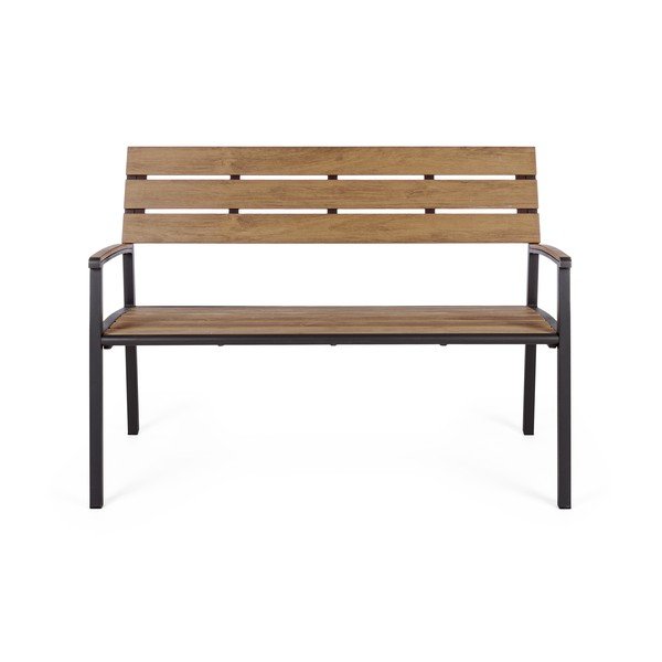 Panca da giardino di colore naturale in metallo Isak – Bizzotto