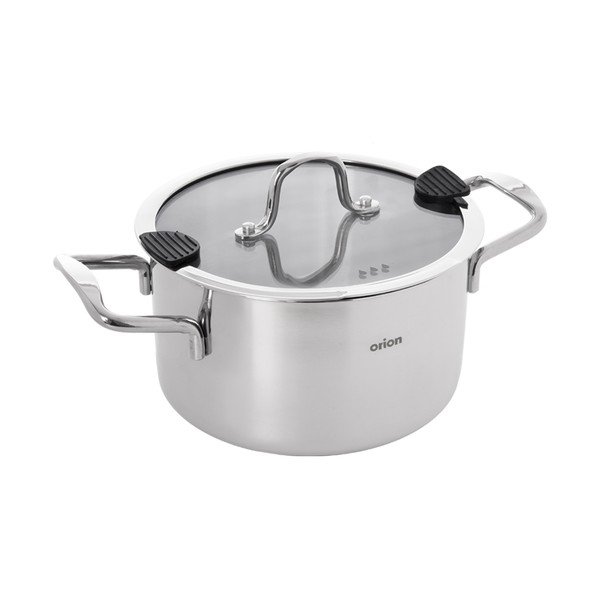 Casseruola in acciaio inox con coperchio incluso 4,3 l Venice – Orion
