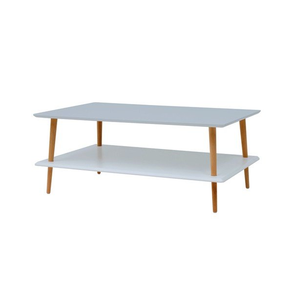 Tavolino grigio chiaro con base ribassata KORO - Ragaba