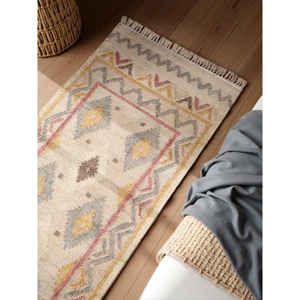 Passatoia color crema in iuta tessuta a mano 80x200 cm Roya Imani – Elle Decoration-image-2