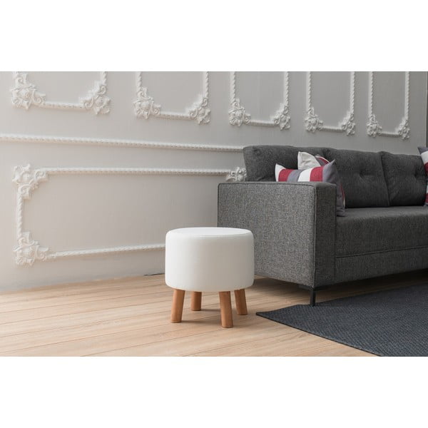 Sgabello bianco Silindir - Balcab Home-image-1