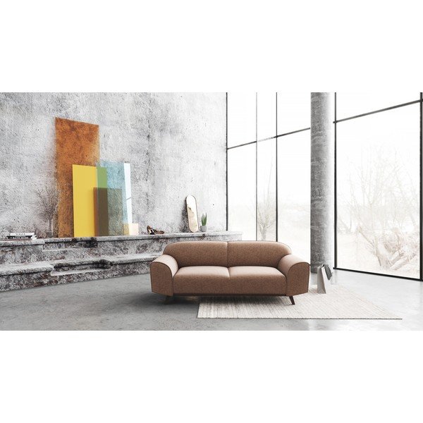Divano in pelle marrone 193 cm Nesbo - MESONICA-image-4