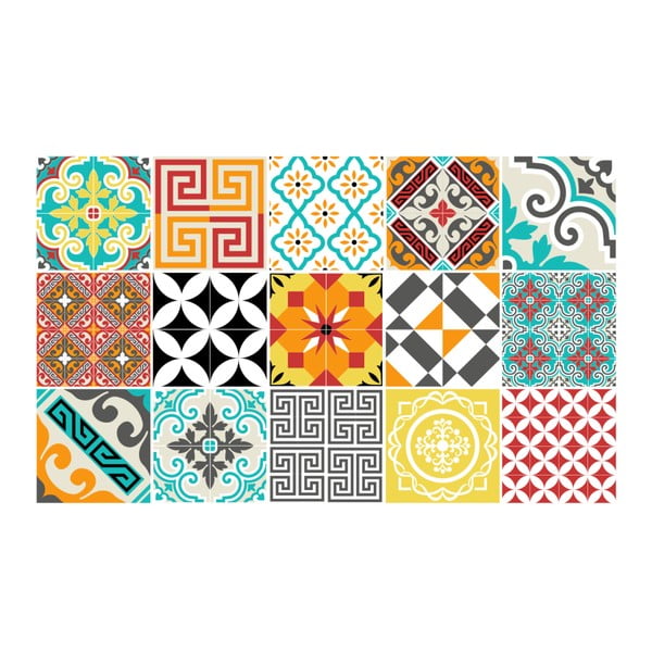 Set di 15 adesivi Bistro, 20 x 20 cm - Ambiance-image-2