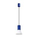 Lampadario blu in metallo ø 14 cm Niru – Sollux