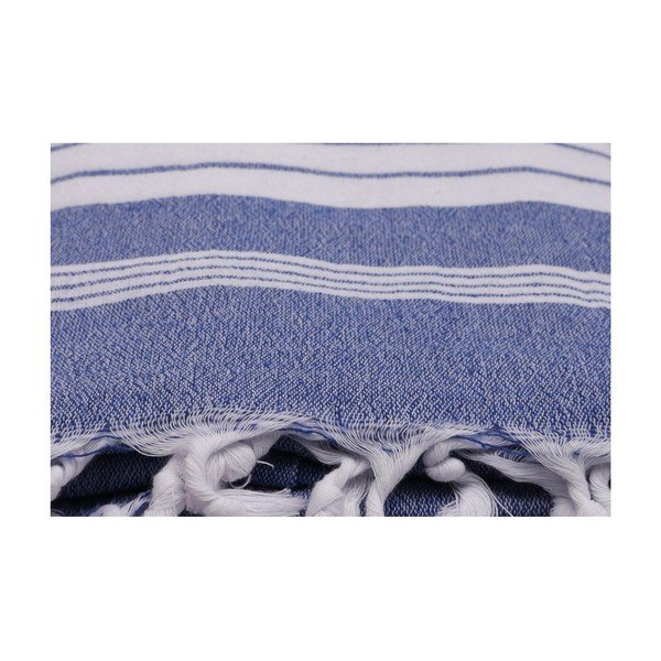 Asciugamano blu e bianco, 170 x 90 cm - Unknown-image-2