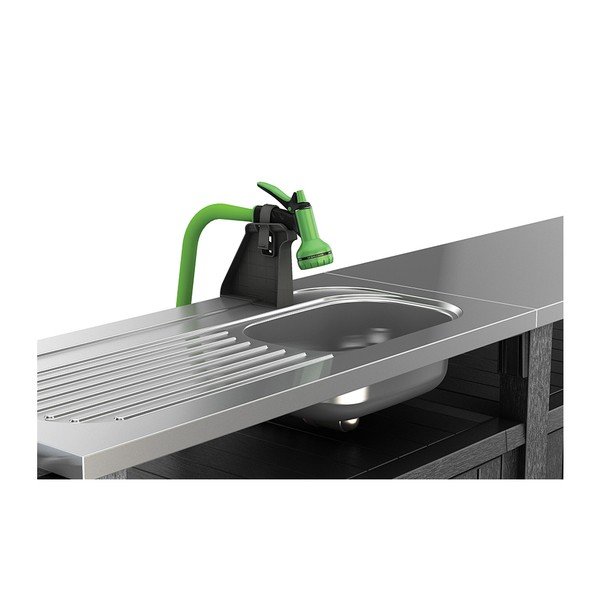 Cucina da giardino con effetto frassino 237x52 cm Unity Chef – Keter-image-1