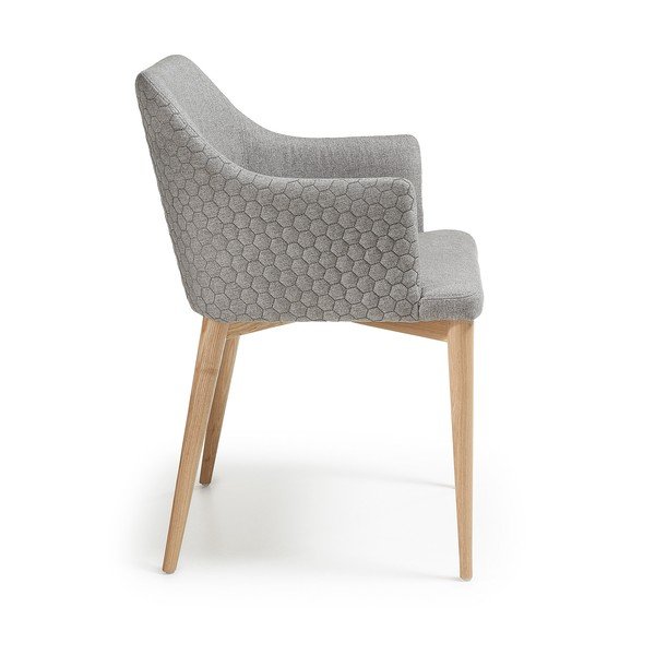 Sedia da pranzo grigio chiaro Danai - Kave Home-image-3