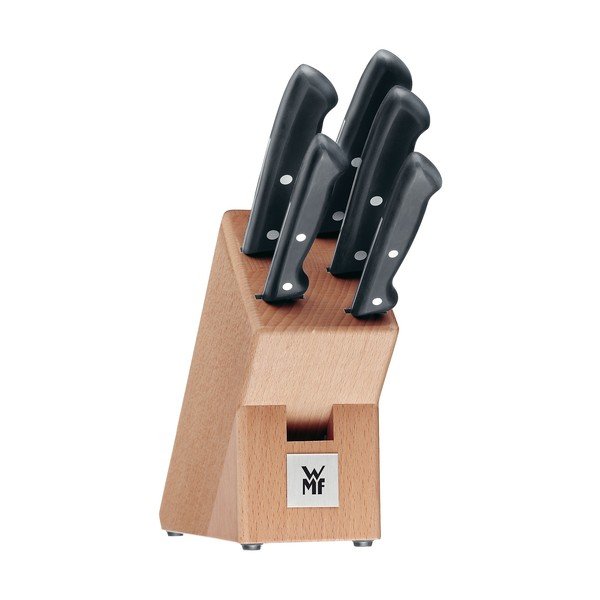 Set di 5 coltelli con blocco da cucina in acciaio inossidabile Linea Cromargan Classic - WMF-image-1