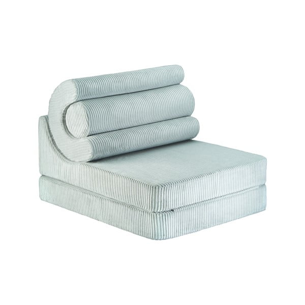 Poltrona per bambini color menta con rivestimento in velluto a coste Flipster – Wigiwama