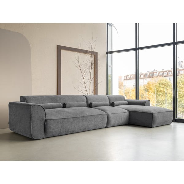 Divano angolare componibile grigio (con penisola a destra) Flex Felix – Miuform-image-3