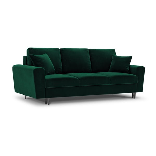 Divano verde allungabile e con contenitore con rivestimento in velluto 235 cm Kyoto – Cosmopolitan Design-image-1
